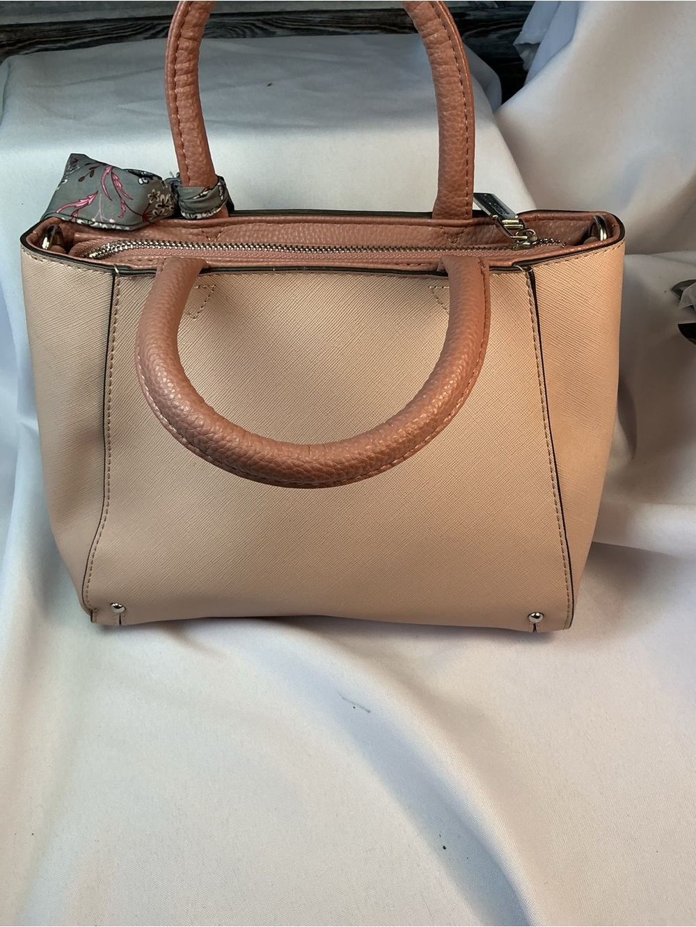 ★ Steve Madden Blush Pink Satchel Crossbody Purse Scarf Accent - Picture 5 of 11